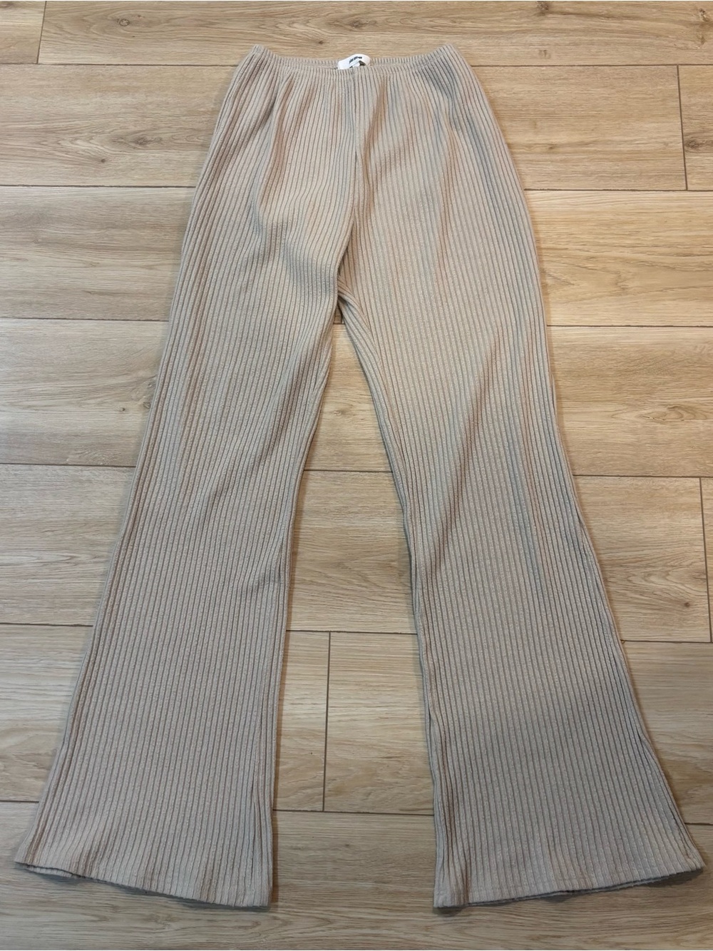 Joah Brown Ribbed Knit Pants in Tan Size XS/S